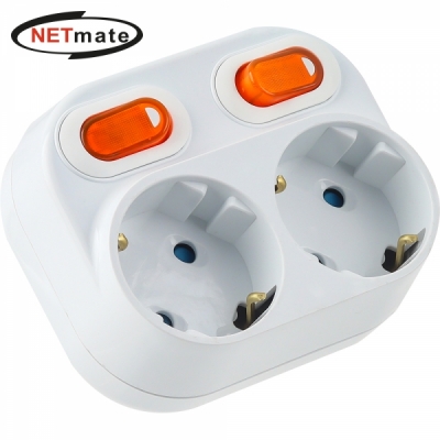 강원전자 넷메이트 SAFE 멀티탭 2구 개별 탭 스위치형 NM-2SFS