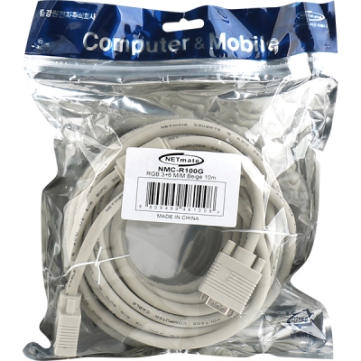 강원전자 넷메이트 RGB 3+6 모니터 케이블 10m (베이지) NMC-R100G