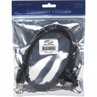 강원전자 넷메이트 USB3.0 연장 AM-AF 판넬형 케이블 1m (블랙) NMC-UF310SB