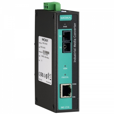 MOXA 산업용 이더넷 광 컨버터(SC/멀티/5Km) IMC-21A-M-SC