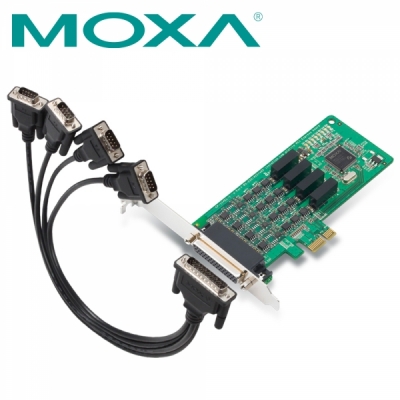 MOXA 4포트 PCI Express RS232/422/485 시리얼카드 CP-114EL-DB9M