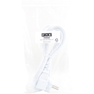강원전자 PnK 220V 전용 3구 AC 파워 케이블 1.5m (화이트) P060A