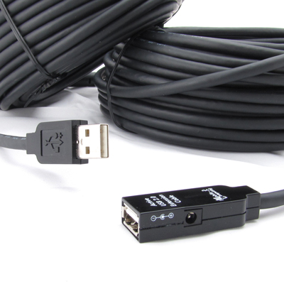 강원전자 넷메이트 USB2.0 리피터 40m (전원 아답터 포함) CBL-203D-40M