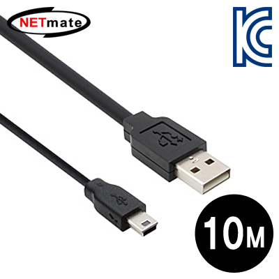 강원전자 넷메이트 USB2.0 AM-Mini 5P 리피터 10m CBL-D203MB-10M