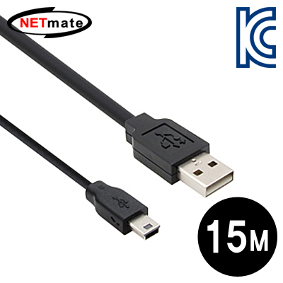 강원전자 넷메이트 USB2.0 AM-Mini 5P 리피터 15m CBL-D203MB-15M