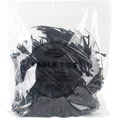 강원전자 넷메이트 3.5x140mm 케이블 타이 (블랙/1000EA) CHS-140KT(BLACK)