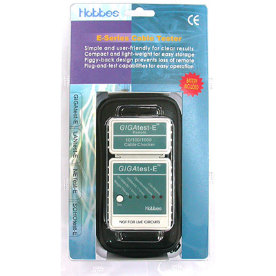 Hobbes 기가 LAN 케이블 테스터기 + CrossOver커플러 E-650