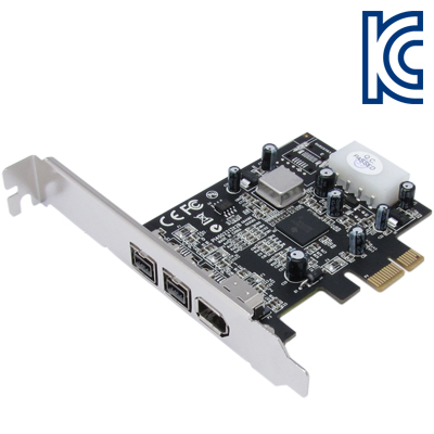강원전자 넷메이트 IEEE1394A+B PCI Express 카드(TI)(슬림PC겸용) F-301N