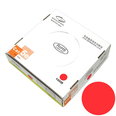 강원전자 넷메이트 FTP 케이블 CAT.5e Red(단선 100m) NMC-FTP02