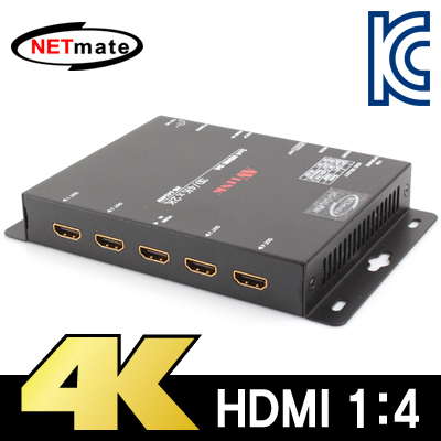강원전자 넷메이트 4K 지원 HDMI 1:4 분배기 HS-1414IW