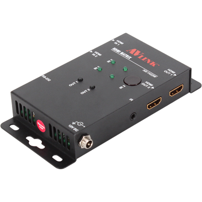 강원전자 넷메이트 4K 60Hz HDMI 2:2 매트릭스 분배기(리모컨) HX-1422W