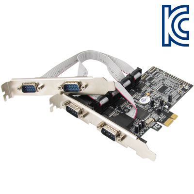 강원전자 넷메이트 4포트 PCI Express 시리얼카드(MOS)(슬림PC겸용) I-343