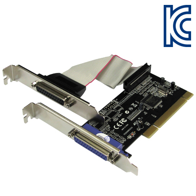 강원전자 넷메이트 2포트 패러럴 PCI 카드(MOS)(슬림PC겸용) I-410