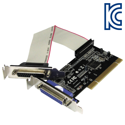 강원전자 넷메이트 2포트 패러럴 PCI 카드(MOS)(슬림PC겸용) I-410