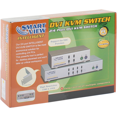 강원전자 넷메이트 DVI KVM 2:1 스위치(PS/2) IC-1712-ID