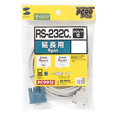강원전자 산와서플라이 최고급형 9핀 연장 케이블 2m KR-9EN2
