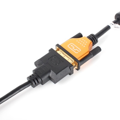 강원전자 넷메이트 DVI to HDMI(Lock) 케이블 젠더 0.2m NM-HD01L
