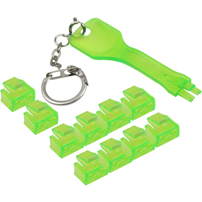 강원전자 넷메이트 RJ-45 포트 잠금장치(그린) NM-RL01GR