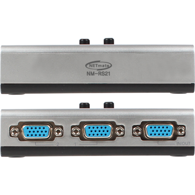 강원전자 넷메이트 VGA(RGB) 2:1 수동선택기(벽걸이형/가이드 포함) NM-RS21
