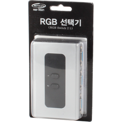 강원전자 넷메이트 VGA(RGB) 2:1 수동선택기(벽걸이형/가이드 포함) NM-RS21