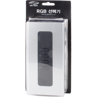 강원전자 넷메이트 VGA(RGB) 4:1 수동선택기(벽걸이형/가이드 포함) NM-RS41