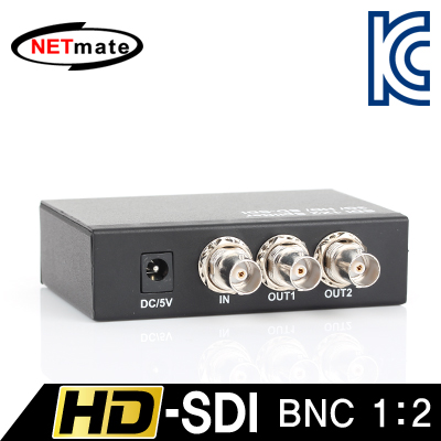 강원전자 넷메이트 HD-SDI 지원 BNC 1:2 분배기 NM-SDS12