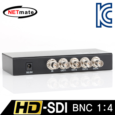 강원전자 넷메이트 HD-SDI 지원 BNC 1:4 분배기 NM-SDS14