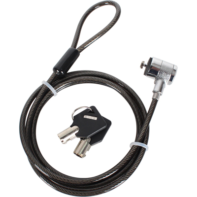 강원전자 넷메이트 노트북 도난방지 와이어 잠금장치(키 타입/mm4.5mm/1.8m) NM-SLL01M