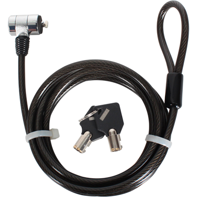 강원전자 넷메이트 노트북 도난방지 와이어 잠금장치(키 타입/mm6.0mm/1.8m) NM-SLL03