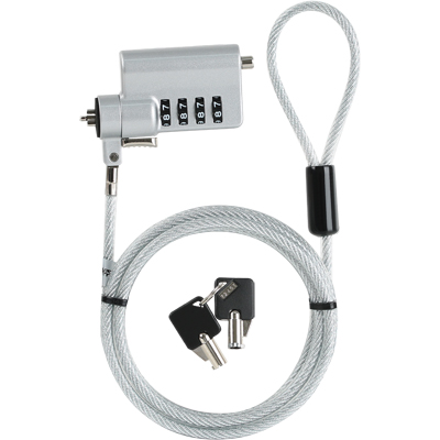 강원전자 넷메이트 노트북 도난방지 와이어 잠금장치(다이얼 & 키 타입/mm4.5mm/1.8m) NM-SLL07