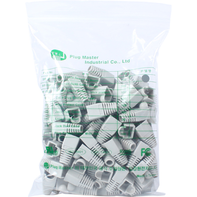 강원전자 플러그마스터 RJ-45 통부트(6mm/그레이/100개) NM-SR001G