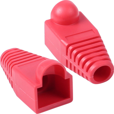 강원전자 플러그마스터 RJ-45 통부트(6mm/레드/100개) NM-SR001R