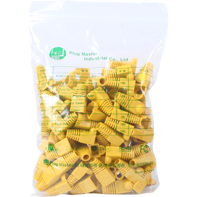 강원전자 플러그마스터 RJ-45 통부트(6mm/옐로우/100개) NM-SR001Y