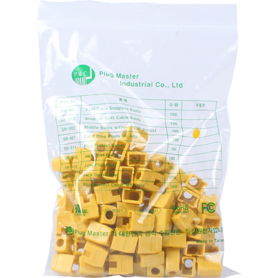 강원전자 플러그마스터 RJ-45 각부트(6mm/옐로우/100개) NM-SR003Y