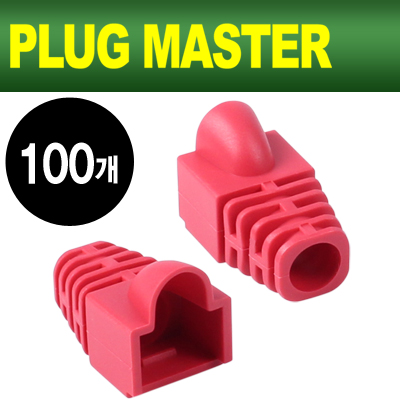 강원전자 플러그마스터 RJ-45 CAT.6 통부트(7mm/레드/100개) NM-SR007R