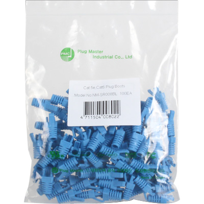강원전자 플러그마스터 RJ-45 락(Lock) 부트(6mm/블루/100개) NM-SR008BL