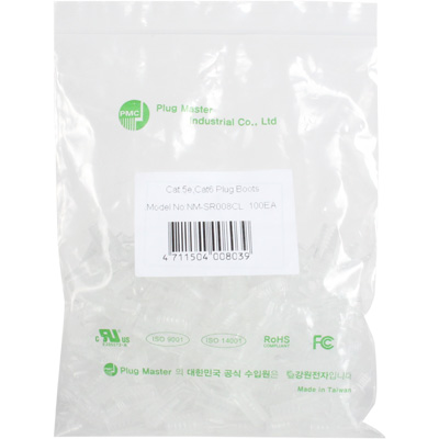 강원전자 플러그마스터 RJ-45 락(Lock) 부트(6mm/클리어/100개) NM-SR008CL