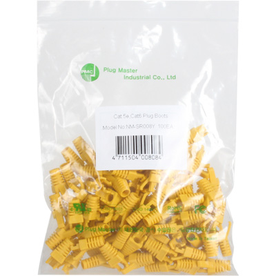 강원전자 플러그마스터 RJ-45 락(Lock) 부트(6mm/옐로우/100개) NM-SR008Y