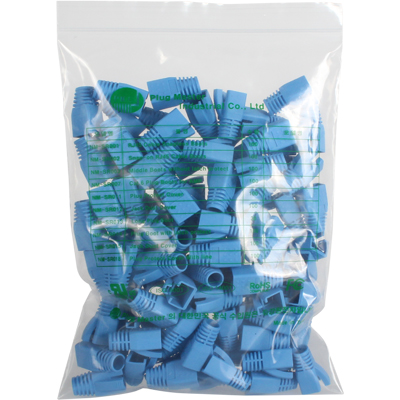 강원전자 플러그마스터 RJ-45 CAT.7/6A 통부트(8mm/블루/100개) NM-SR014BL