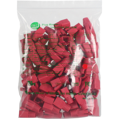 강원전자 플러그마스터 RJ-45 CAT.7/6A 통부트(8mm/레드/100개) NM-SR014R