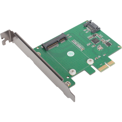 강원전자 넷메이트 Mini SATA SSD 하이브리드 디스크 PCI Express 카드(Asmedia) NM-SSP1