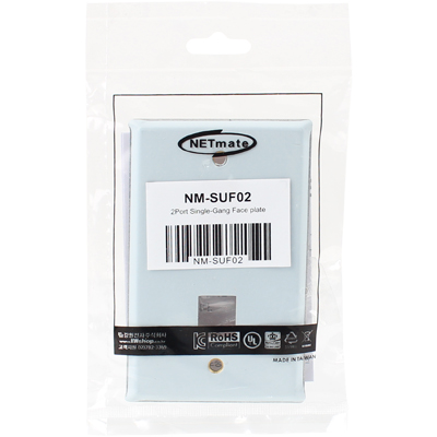 강원전자 넷메이트 아울렛 2포트 스테인리스 페이스 플레이트 NM-SUF02