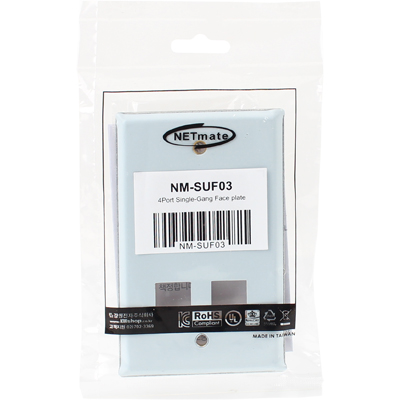 강원전자 넷메이트 아울렛 4포트 스테인리스 페이스 플레이트 NM-SUF03
