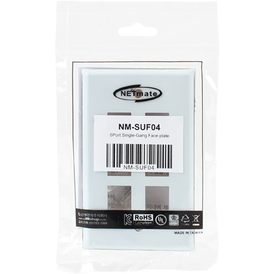 강원전자 넷메이트 아울렛 6포트 스테인리스 페이스 플레이트 NM-SUF04