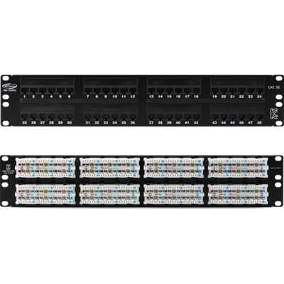 강원전자 넷메이트 CAT.5E 48포트 패치 판넬(2U) NM-SUP03