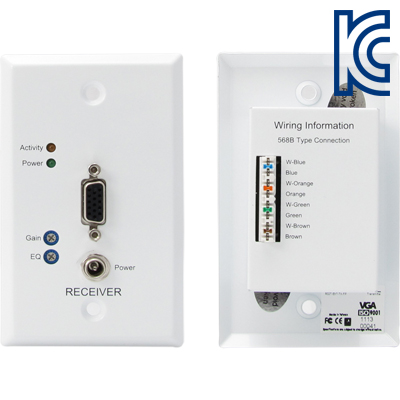 강원전자 TNT 월 플레이트 VGA 1:1 익스텐더(110 IDC)(300m) NM-TNT01