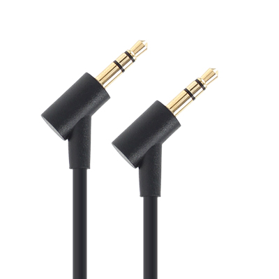 강원전자 TNT 초슬림 스테레오 AUX 케이블 1.5m (양쪽 45도 꺾임) NM-TNT106