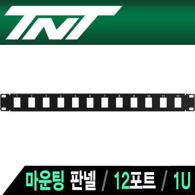 강원전자 TNT 12포트 멀티미디어 모듈 마운팅 판넬(1U) NM-TNT110