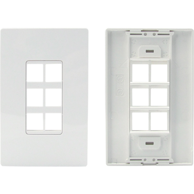 강원전자 TNT 아울렛 6포트 페이스 플레이트 NM-TNT60