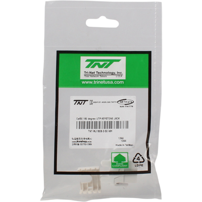 강원전자 TNT CAT.5E UTP 스냅인 키스톤잭 모듈(180도) NM-TNT79